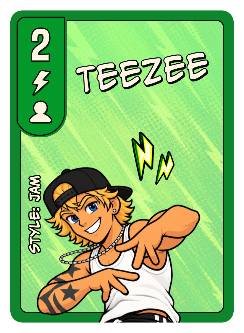 Teezee — Jam skater card